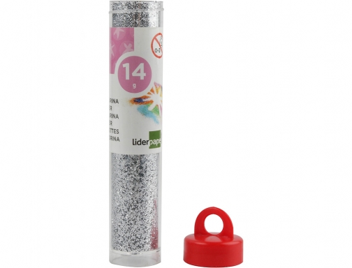 Purpurina Liderpapel fantasia color plata bote de 14 gr 58284, imagen 3 mini