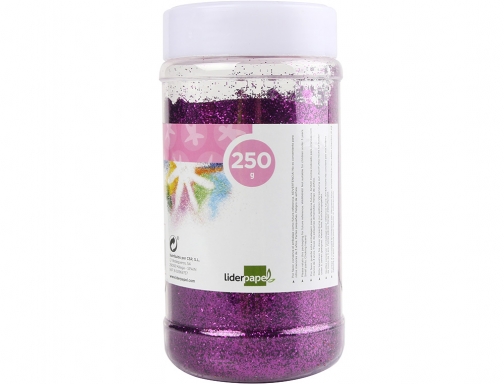 Purpurina Liderpapel fantasia color violeta metalizado bote de 250 gr 75039, imagen 2 mini