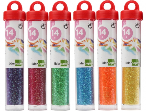 Purpurina Liderpapel fantasia colores de metal pasteles bote de 14 gr 58286 , surtidos, imagen 4 mini