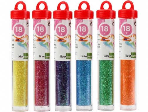 Purpurina Liderpapel fantasia colores de metal pasteles bote de 18 gr 58288 , surtidos, imagen 4 mini