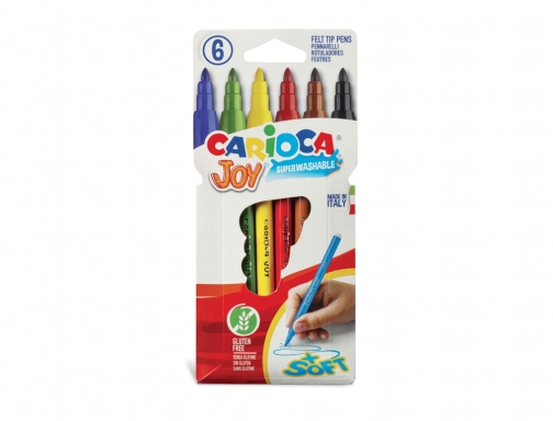 Rotulador Carioca joy caja de 6 colores surtidos 40549, imagen 3 mini