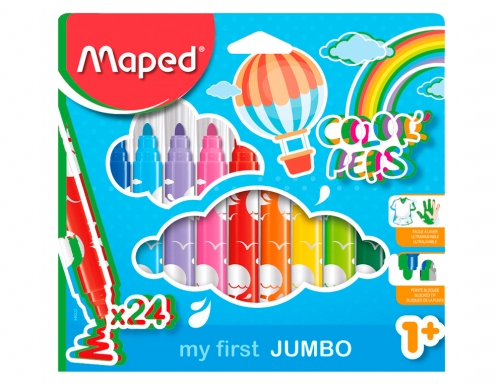 Rotulador Maped color peps early age jumbo caja de 24 colores 846222, imagen 2 mini