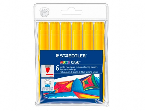 Rotulador Staedtler color jumbo trazo 3 mm unicolor amarillo 340 WP61, imagen 2 mini