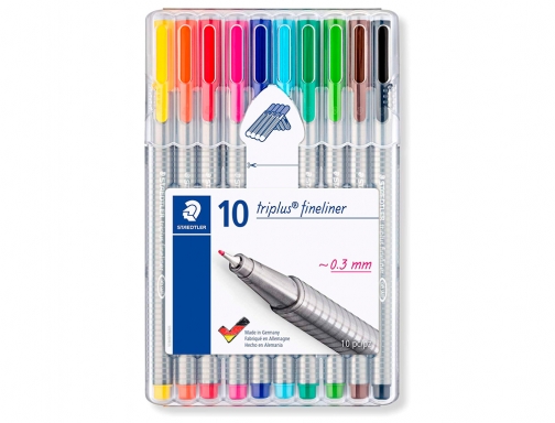 Rotulador Staedtler triplus broadliner 338 estuche plastico de 10 unidades colores surtidos 338 SB10, imagen 2 mini