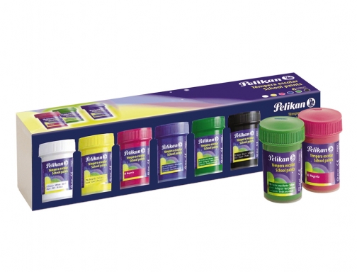 Tempera Pelikan escolar 25 ml caja 6 colores surtidos 804882 (ANTIGUA 295246), imagen 2 mini