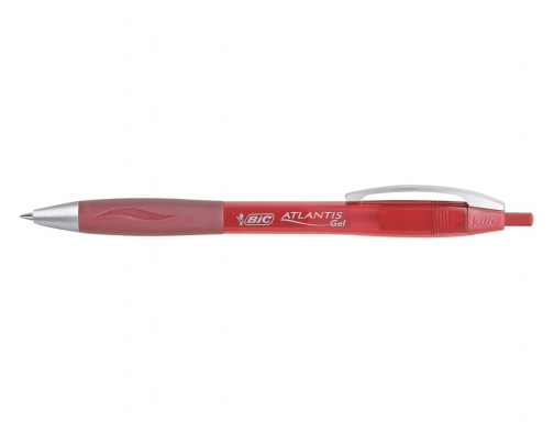 Boligrafo Bic atlantis rojo retractil tinta gel punta 1 mm 895799, imagen 2 mini