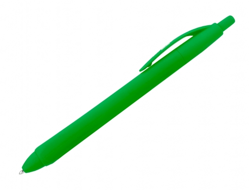 Boligrafo Liderpapel gummy touch retractil 1,0 mm tinta verde 68785, imagen 3 mini