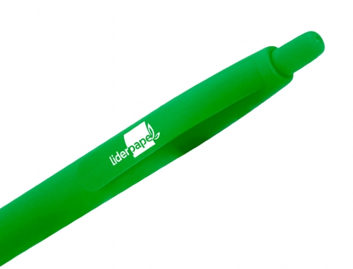 Boligrafo Liderpapel gummy touch retractil 1,0 mm tinta verde 68785, imagen 5 mini