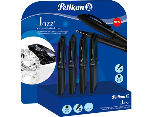 Boligrafo Pelikan jazz black diamond expositor de 12 unidades 24004763KIT, imagen 2 mini