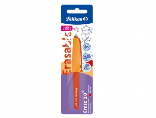 Roller Pelikan erase 2.0 borrable punta 0,7 mm tinta gel color rojo 9582420, imagen 2 mini