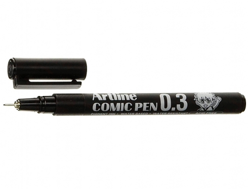 Rotulador Artline calibrado micrometrico negro comic pen ek283 punta poliacetal 0,3 mm EK283 NE, imagen 2 mini