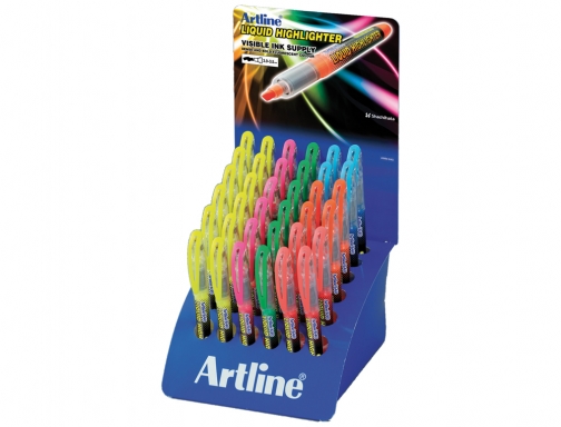 Rotulador Artline fluorescente ek640 punta biselada expositor de 36 unidades AMM640 , surtidos, imagen 2 mini