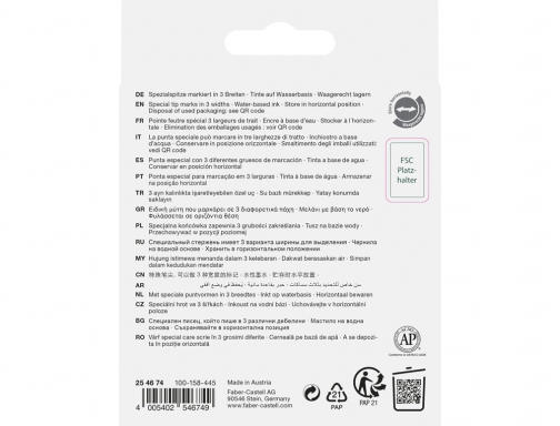 Pack 4 rotulador fluorescentes metalizados Faber-Castel TexLiner 46 Sparkling, imagen 5 mini