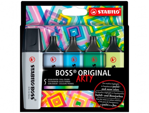 Rotulador Stabilo boss fluorescente 70 arty line colores frios estuche carton de 70 502220 , surtidos, imagen 3 mini