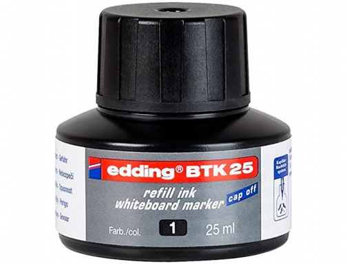 Tinta rotulador Edding pizarra blanca btk25 color negro bote 25 ml BTK2501, imagen 2 mini