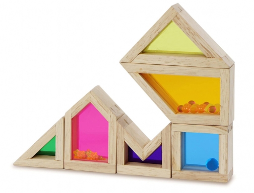 Juego Wonderworld s bloques madera con sonido colores transparentes 18x12x3 cm WW2524, imagen 2 mini