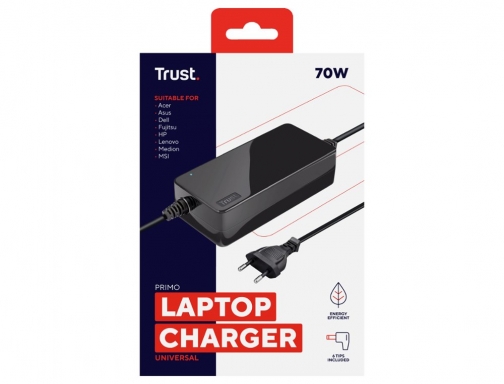 Adaptador de corriente Trust primo universal para portatil charger 19v70w con 6 22141, imagen 4 mini