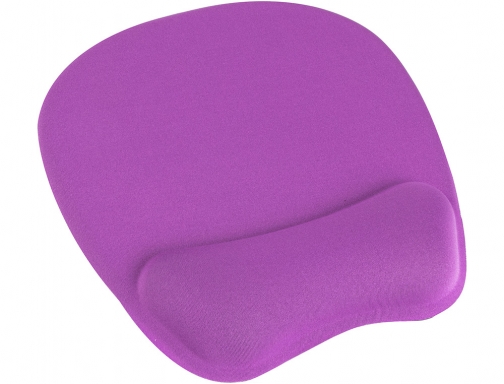 Alfombrilla para raton Qconnect con reposamuecas ergonomico de gel color violeta 225xx240x20 KF17233, imagen 3 mini