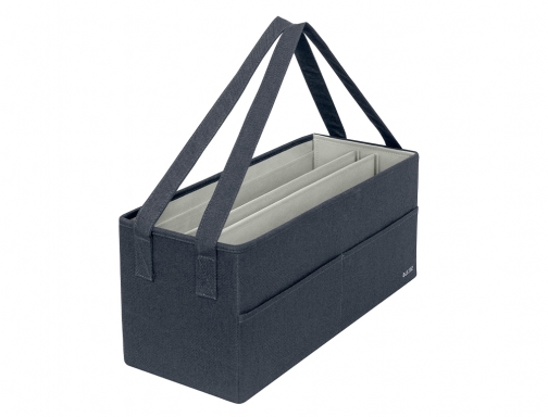 Bolsa de trabajo Leitz tela gris 465x200x210 mm 64440089, imagen 3 mini