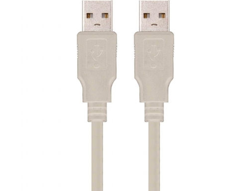 Cable usb Nanocable 2.0 tipo a ma m color gris longitud 1 10.01.0302, imagen 2 mini