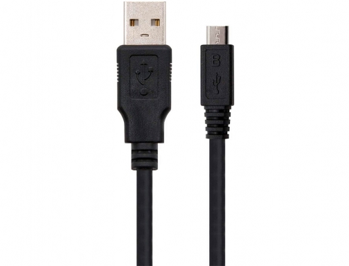 Cable usb Nanocable 2.0 tipo a mmicro usb b m color negro 10.01.0500, imagen 2 mini