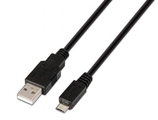 Cable usb Nanocable 2.0 tipo a mmicro usb b m color negro 10.01.0501, imagen 4 mini