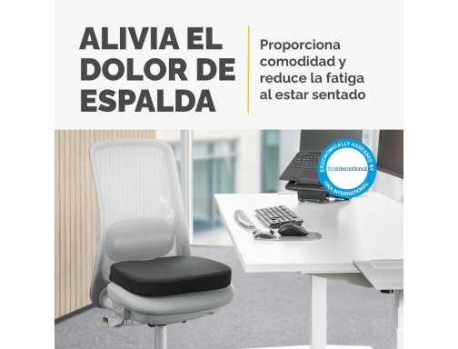 Cojin de asiento Fellowes breyta acolchado color negro 60x430x430 mm 100119850, imagen 3 mini