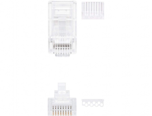 Conector Nanocable rj45 8 hilos categoria 6 10.21.0201, imagen 2 mini