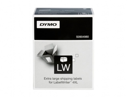 Etiqueta adhesiva Dymo labelwriter para envio 104x159 mm blanca para impresoras 4XL S0904980, imagen 3 mini