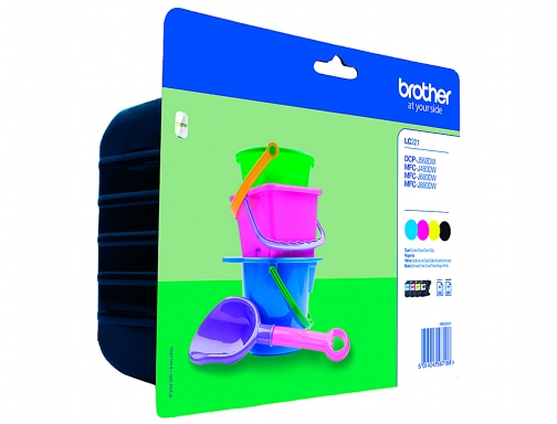 Ink-jet Brother lc221val DCP-j562dw MFC-j480dw 680dw 880dw multipack 4 colores negro amarillo LC221VALBP, imagen 2 mini