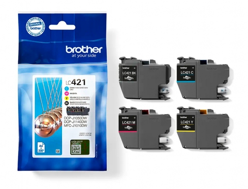 Inkjet Brother LC421VAL DCPj1050dw DCPj1140dw MFCj10 pack 4 colores 200 paginas, imagen 4 mini