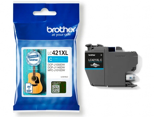 Inkjet Brother LC421XLC DCPj1050dw DCPj1140dw MFCj10 cian 500 paginas, imagen 4 mini