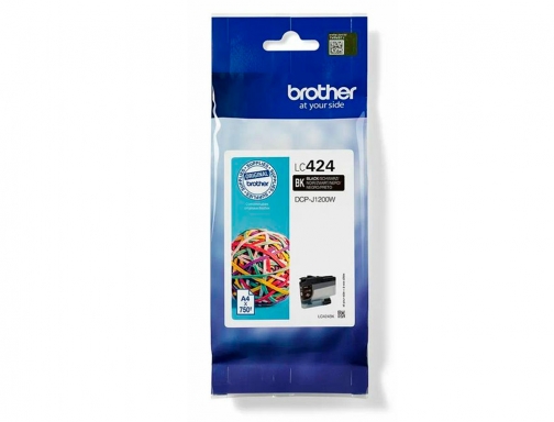 Inkjet Brother LC424BK DCP1200w negro 750 paginas, imagen 3 mini