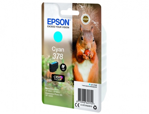 Inkjet Epson 378 expression home xp8605 8606 xp15000 xp8500 8505 cian 360 C13T37824010, imagen 3 mini