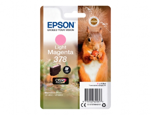 Inkjet Epson 378 expression home xp8605 8606 xp15000 xp8500 8505 magenta claro C13T37864010, imagen 2 mini