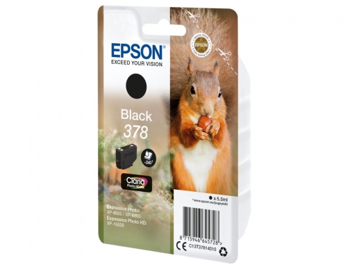 Inkjet Epson 378 expression home xp8605 8606 xp15000 xp8500 8505 negro 240 C13T37814010, imagen 2 mini