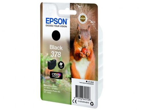 Inkjet Epson 378 expression home xp8605 8606 xp15000 xp8500 8505 negro 240 C13T37814010, imagen 3 mini