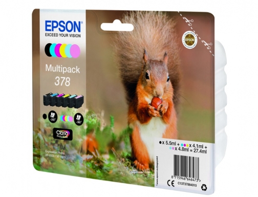 Inkjet Epson 378 expression home xp8605 15000 8500 negro amarillo cian magenta C13T37884010, imagen 3 mini