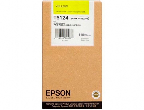 Inkjet Epson gf stylus photo 7450 9450 amarillo alta capacidad C13T612400, imagen 2 mini