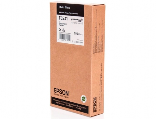 Inkjet Epson gf stylus pro4900 negro foto 200 ml C13T653100, imagen 3 mini