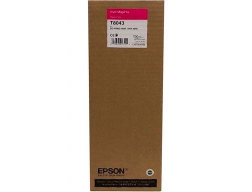 Inkjet Epson gf surecolor serie scp vivid magenta ultrachrome hdx hd 700ml C13T804300, imagen 2 mini