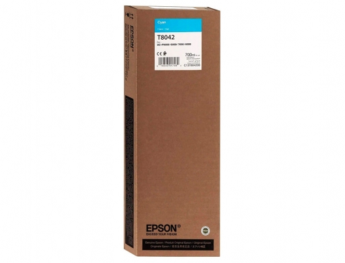 Inkjet Epson gf surecolor serie scp cian ultrachrome hdx hd 700ml C13T55K200, imagen 2 mini