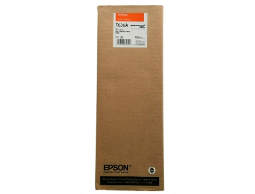 Inkjet Epson gf surecolor serie scp naranja ultrachrome hdx hd 700ml C13T804A00, imagen 2 mini