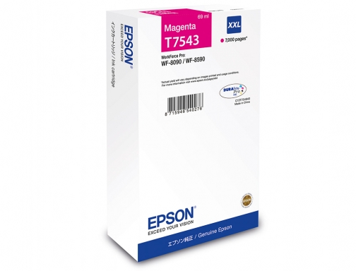 Inkjet Epson magenta xXL 7000p wf8x90 C13T75434N, imagen 2 mini