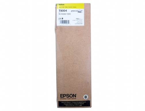 Inkjet Epson singlepack amarillo t800400 ultrachrome pro 700ml C13T800400, imagen 2 mini