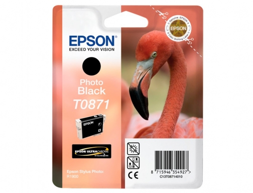 Inkjet Epson stylus photo r1900 negro photo C13T08714010, imagen 2 mini