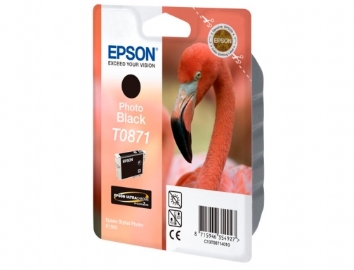 Inkjet Epson stylus photo r1900 negro photo C13T08714010, imagen 3 mini