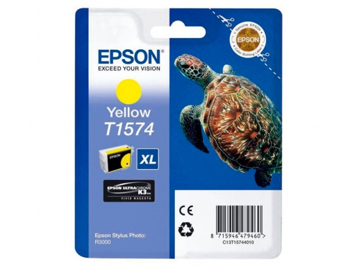 Inkjet Epson stylus photo r3000 amarillo C13T15744010, imagen 2 mini