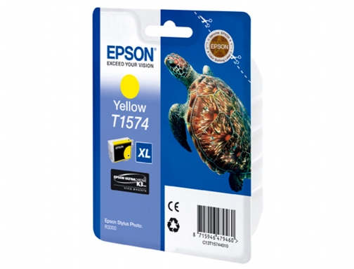 Inkjet Epson stylus photo r3000 amarillo C13T15744010, imagen 3 mini