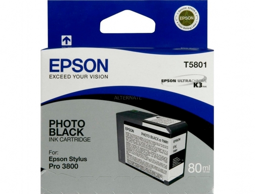 Inkjet Epson stylus pro3800 3880 negro photo (80ml) C13T580100, imagen 2 mini